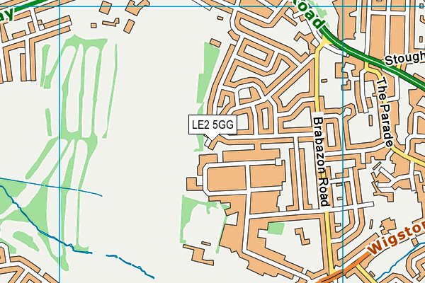 LE2 5GG map - OS VectorMap District (Ordnance Survey)