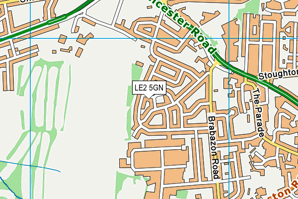 LE2 5GN map - OS VectorMap District (Ordnance Survey)