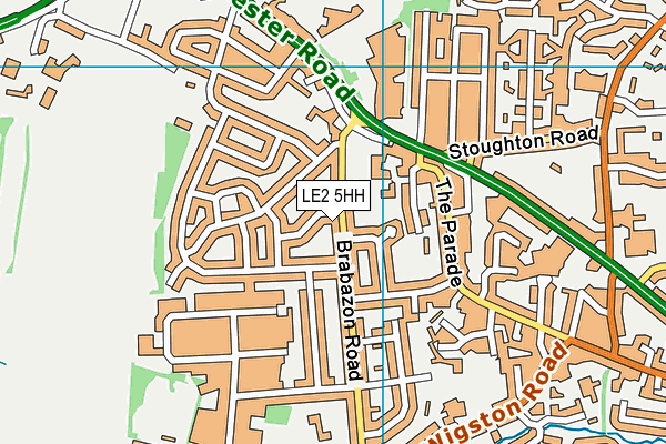 Ellis Park map (LE2 5HH) - OS VectorMap District (Ordnance Survey)