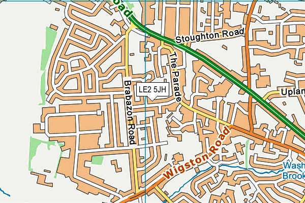 LE2 5JH map - OS VectorMap District (Ordnance Survey)