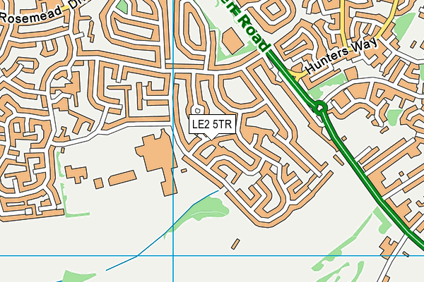 LE2 5TR map - OS VectorMap District (Ordnance Survey)