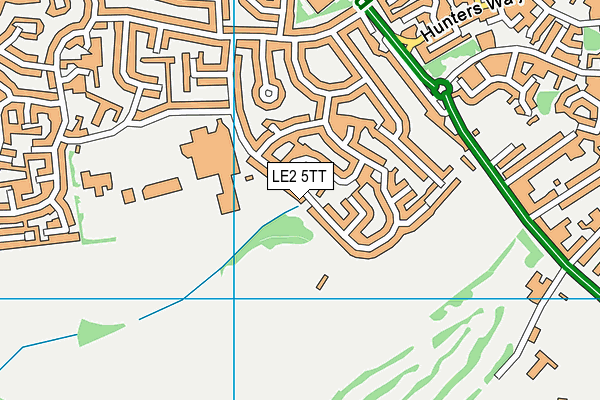 LE2 5TT map - OS VectorMap District (Ordnance Survey)