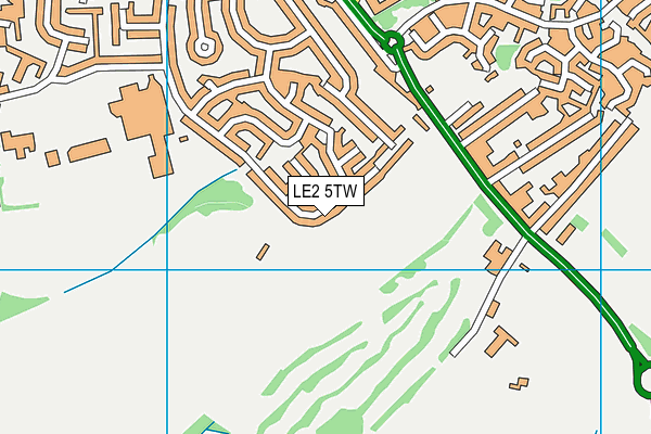 LE2 5TW map - OS VectorMap District (Ordnance Survey)