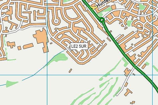 LE2 5UR map - OS VectorMap District (Ordnance Survey)
