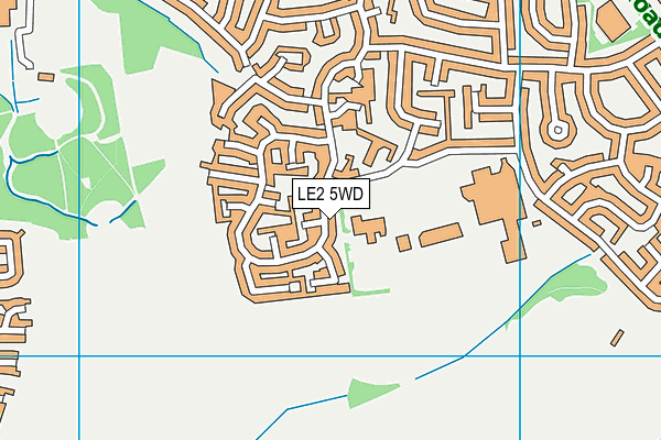 LE2 5WD map - OS VectorMap District (Ordnance Survey)
