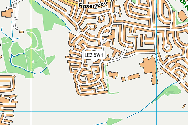 LE2 5WH map - OS VectorMap District (Ordnance Survey)