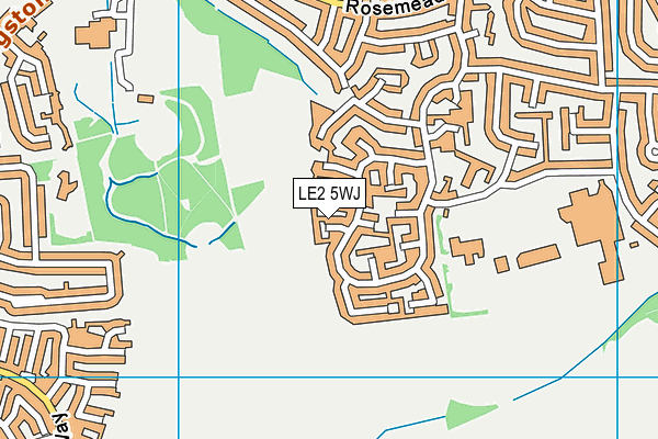 LE2 5WJ map - OS VectorMap District (Ordnance Survey)