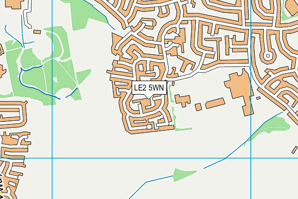 LE2 5WN map - OS VectorMap District (Ordnance Survey)