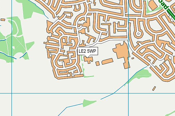 Brocks Hill Primary School map (LE2 5WP) - OS VectorMap District (Ordnance Survey)