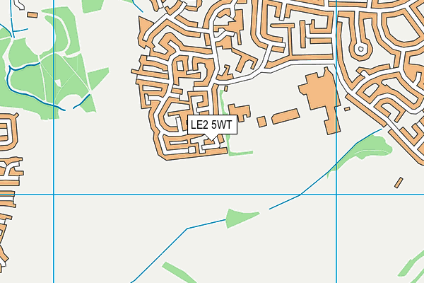 LE2 5WT map - OS VectorMap District (Ordnance Survey)