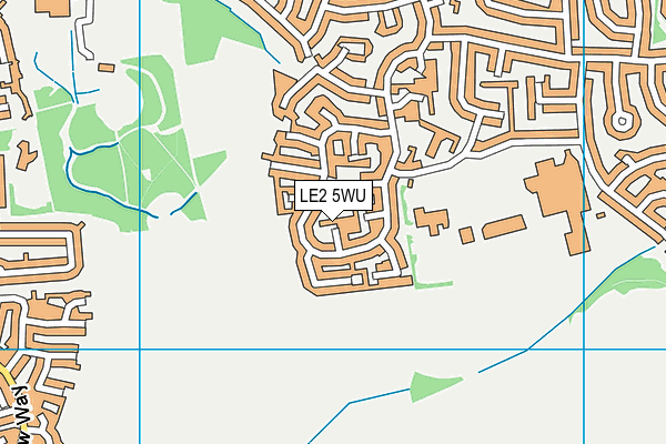 LE2 5WU map - OS VectorMap District (Ordnance Survey)