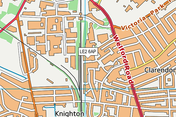 LE2 6AP map - OS VectorMap District (Ordnance Survey)