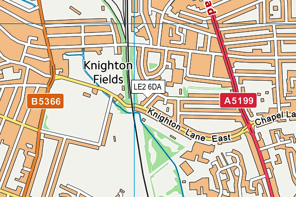 LE2 6DA map - OS VectorMap District (Ordnance Survey)