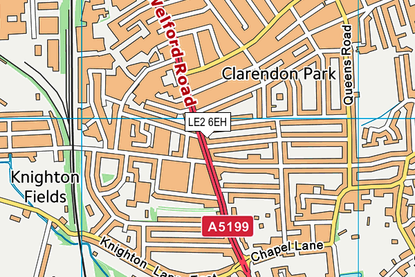 LE2 6EH map - OS VectorMap District (Ordnance Survey)