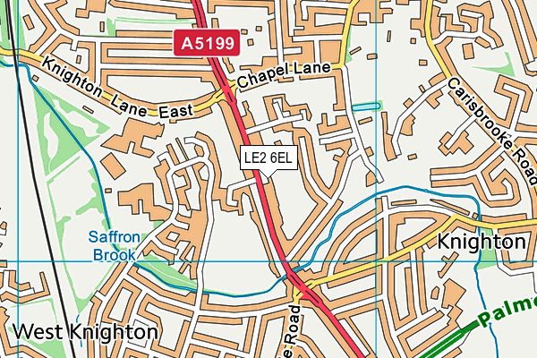 LE2 6EL map - OS VectorMap District (Ordnance Survey)