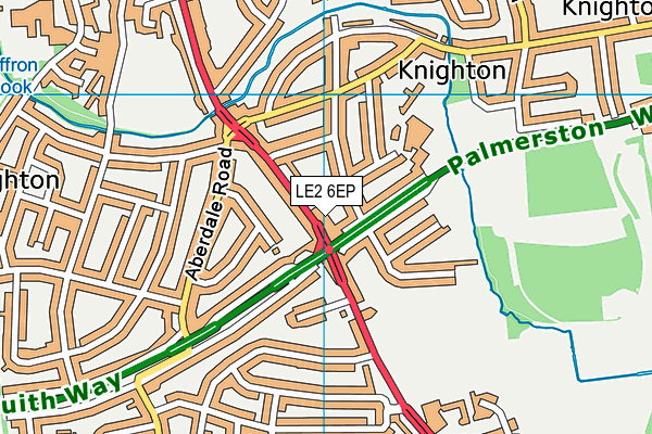 LE2 6EP map - OS VectorMap District (Ordnance Survey)