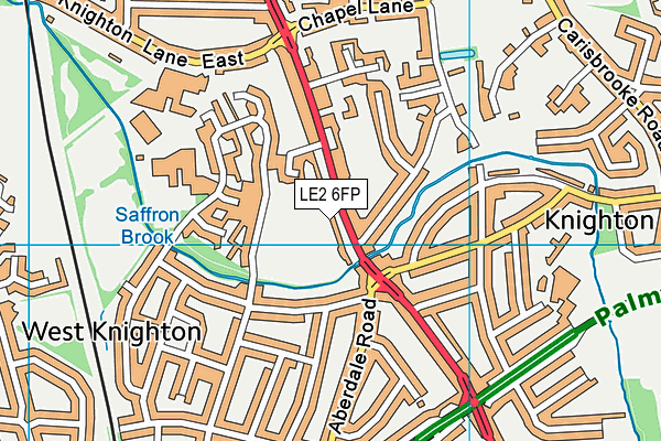 LE2 6FP map - OS VectorMap District (Ordnance Survey)