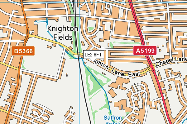 Friar Lane & Epworth Fc map (LE2 6FT) - OS VectorMap District (Ordnance Survey)