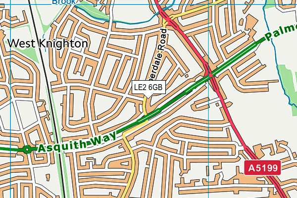 LE2 6GB map - OS VectorMap District (Ordnance Survey)