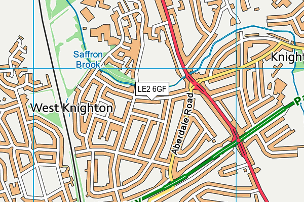 LE2 6GF map - OS VectorMap District (Ordnance Survey)