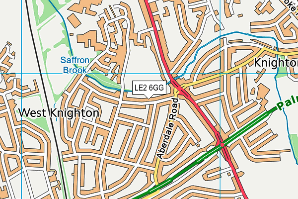 LE2 6GG map - OS VectorMap District (Ordnance Survey)