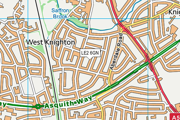 LE2 6GN map - OS VectorMap District (Ordnance Survey)