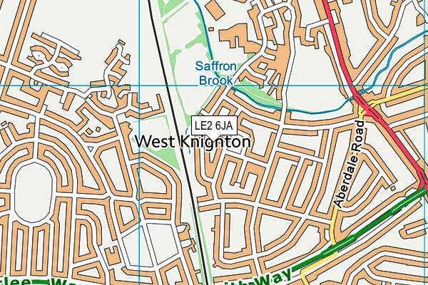 LE2 6JA map - OS VectorMap District (Ordnance Survey)