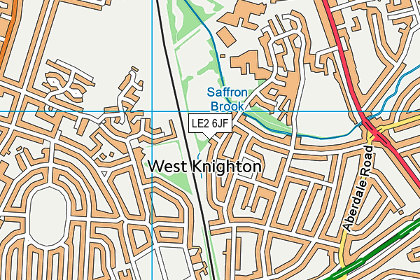 LE2 6JF map - OS VectorMap District (Ordnance Survey)