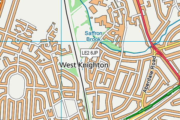 LE2 6JP map - OS VectorMap District (Ordnance Survey)