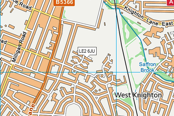 LE2 6JU map - OS VectorMap District (Ordnance Survey)