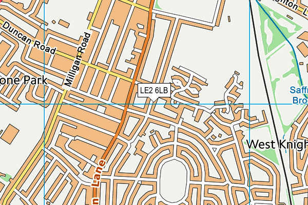 LE2 6LB map - OS VectorMap District (Ordnance Survey)