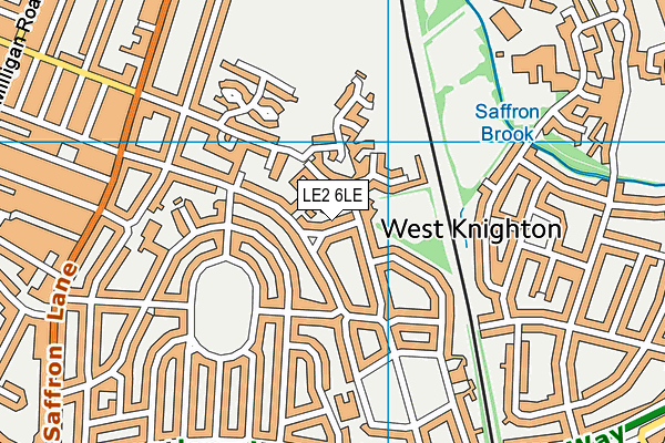 Kingfisher Youth Centre map (LE2 6LE) - OS VectorMap District (Ordnance Survey)