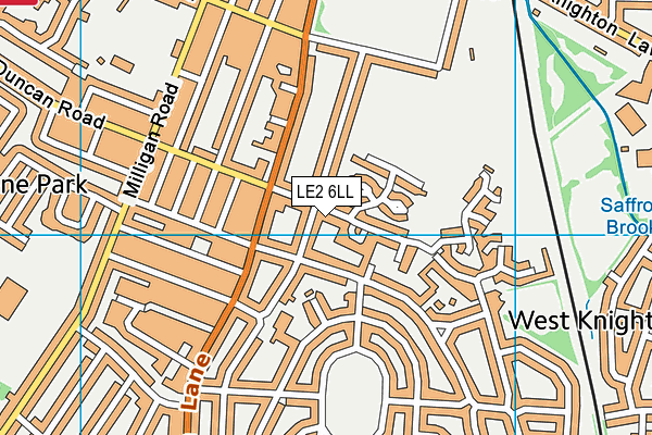 LE2 6LL map - OS VectorMap District (Ordnance Survey)