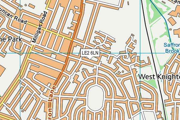 LE2 6LN map - OS VectorMap District (Ordnance Survey)
