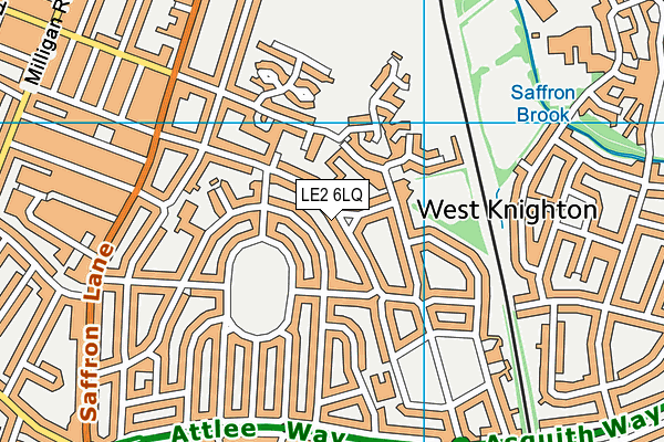 LE2 6LQ map - OS VectorMap District (Ordnance Survey)