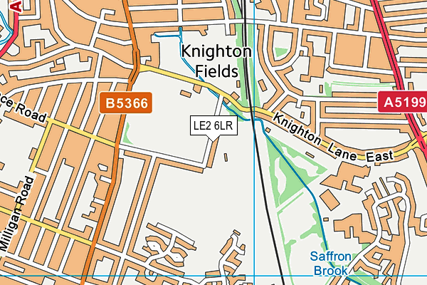 LE2 6LR map - OS VectorMap District (Ordnance Survey)