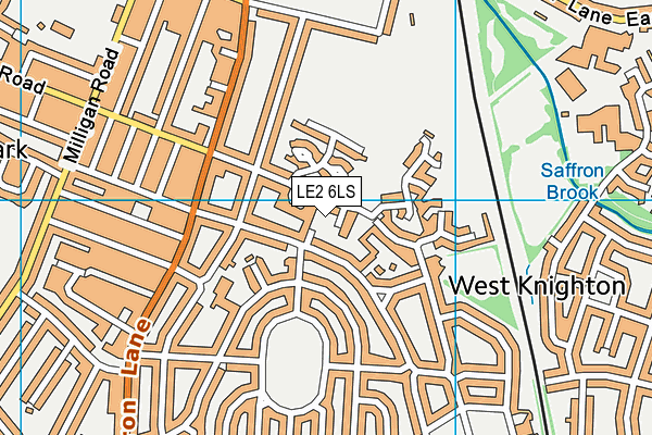 LE2 6LS map - OS VectorMap District (Ordnance Survey)