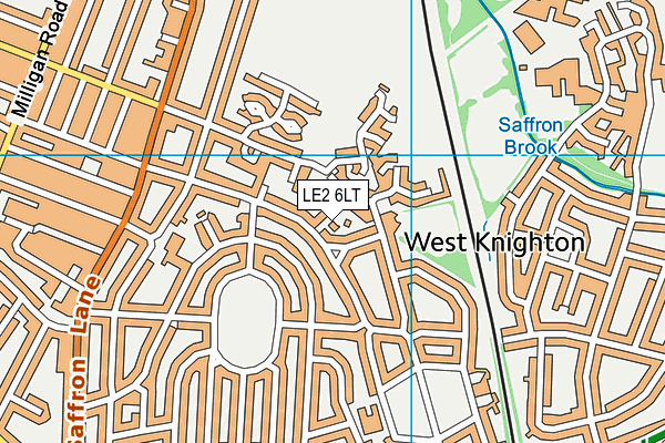 LE2 6LT map - OS VectorMap District (Ordnance Survey)