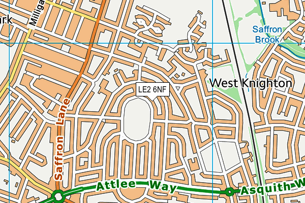 LE2 6NF map - OS VectorMap District (Ordnance Survey)