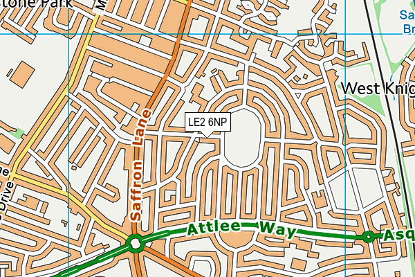 LE2 6NP map - OS VectorMap District (Ordnance Survey)