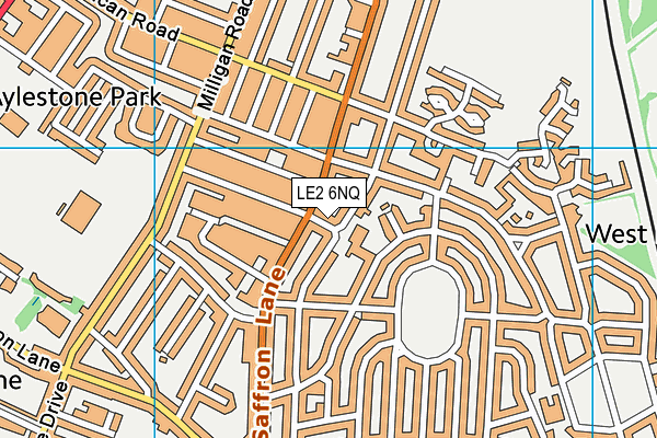 LE2 6NQ map - OS VectorMap District (Ordnance Survey)