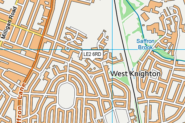 LE2 6RD map - OS VectorMap District (Ordnance Survey)