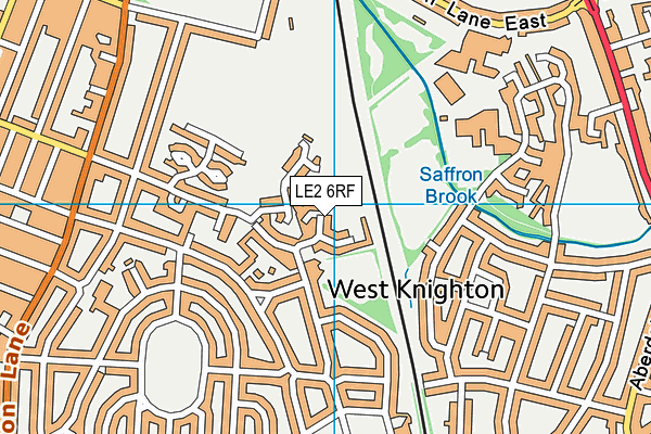 LE2 6RF map - OS VectorMap District (Ordnance Survey)
