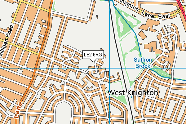 LE2 6RG map - OS VectorMap District (Ordnance Survey)