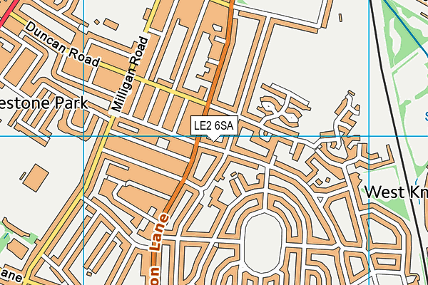 LE2 6SA map - OS VectorMap District (Ordnance Survey)