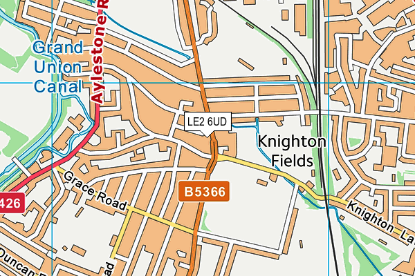 LE2 6UD map - OS VectorMap District (Ordnance Survey)