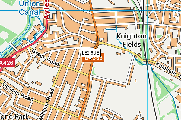 Aylestone Recreation Ground map (LE2 6UE) - OS VectorMap District (Ordnance Survey)