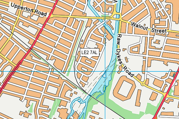 LE2 7AL map - OS VectorMap District (Ordnance Survey)
