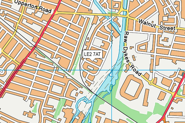 LE2 7AT map - OS VectorMap District (Ordnance Survey)