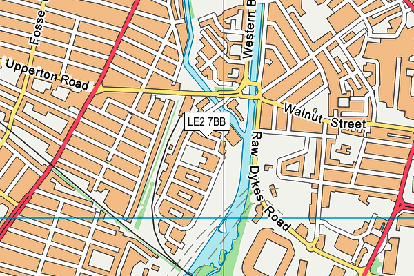 LE2 7BB map - OS VectorMap District (Ordnance Survey)